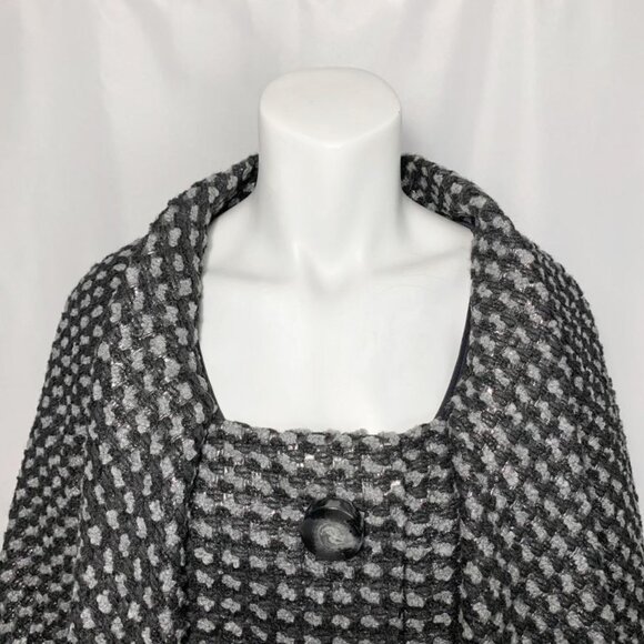 MARC JACOBS Metallic Tweed Coat With Built In Scarf - Picture 5 of 12